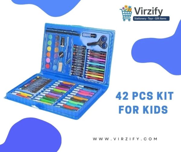 42 PCS Art Kit for Kids ,Creative Drawing & Coloring Set in Pakistan