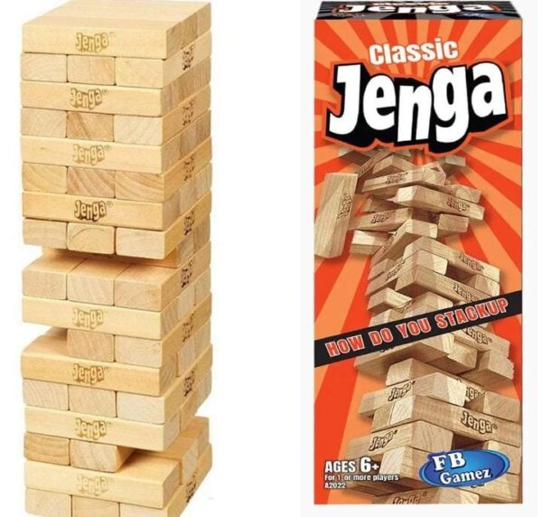 Classic Wooden Jenga Game – 54 Solid Blocks for Kids & Family Fun - Image 3