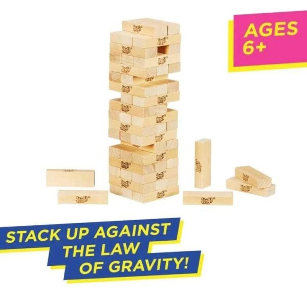 Classic Wooden Jenga Game – 54 Solid Blocks for Kids & Family Fun - Image 4