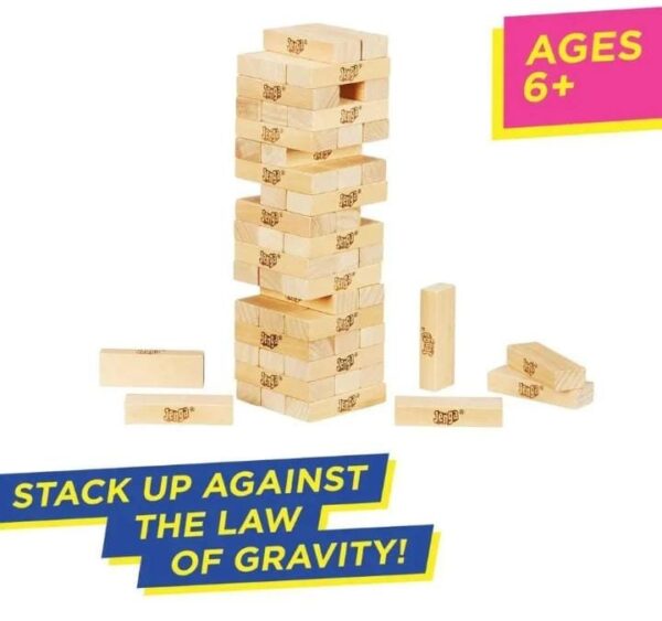 Classic Wooden Jenga Game – 54 Solid Blocks for Kids & Family Fun - Image 6