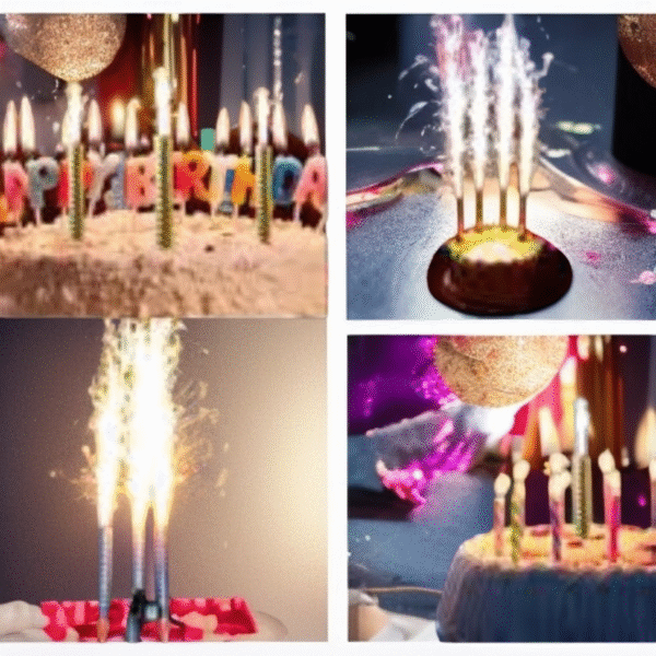 6 pcs Colorful Sparkling Candles 15 cm - Image 3