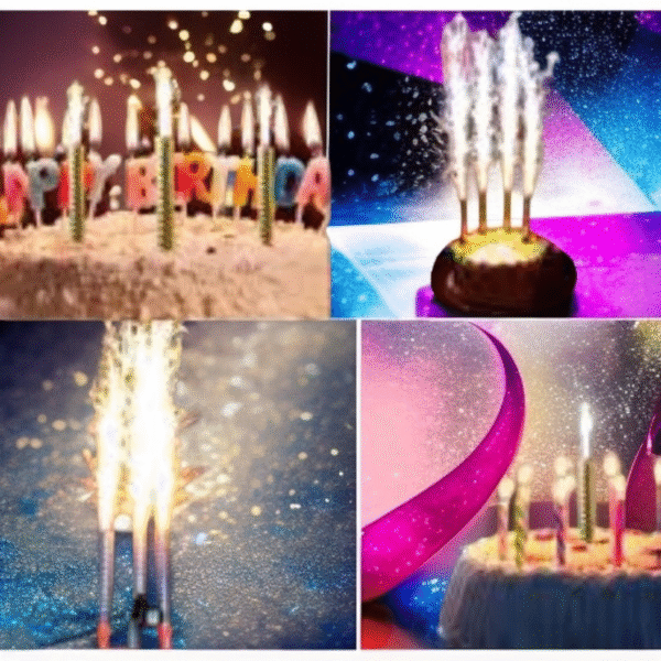 6 pcs Colorful Sparkling Candles 15 cm - Image 6