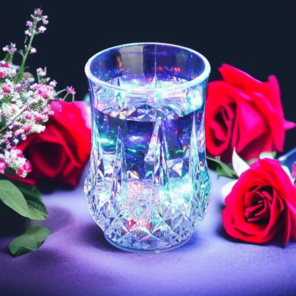 LED light up crystal glass