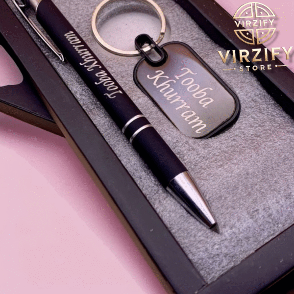 Customized Pen, Keychain & Box
