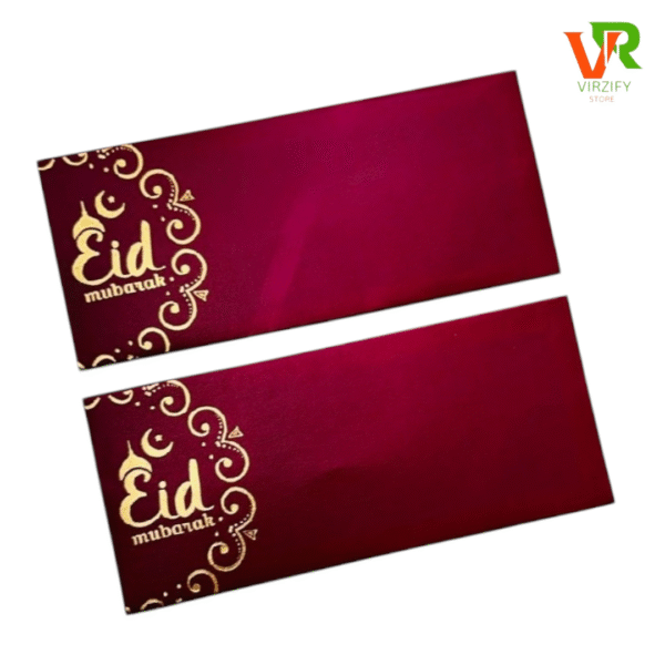 premium Leather Eid Mubarak envelope (pack of 10 pieces) - Image 3