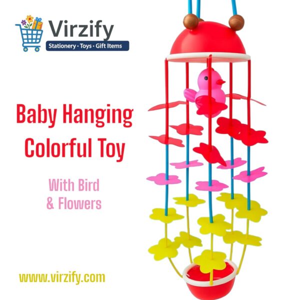 Colorful Baby Hanging Toy for kids, with Birds and Flower