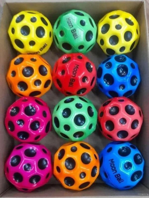 Moon Ball (Pack of 2 balls) High Bounce Colorful Balls for Kids & Outdoor Fun - Image 2