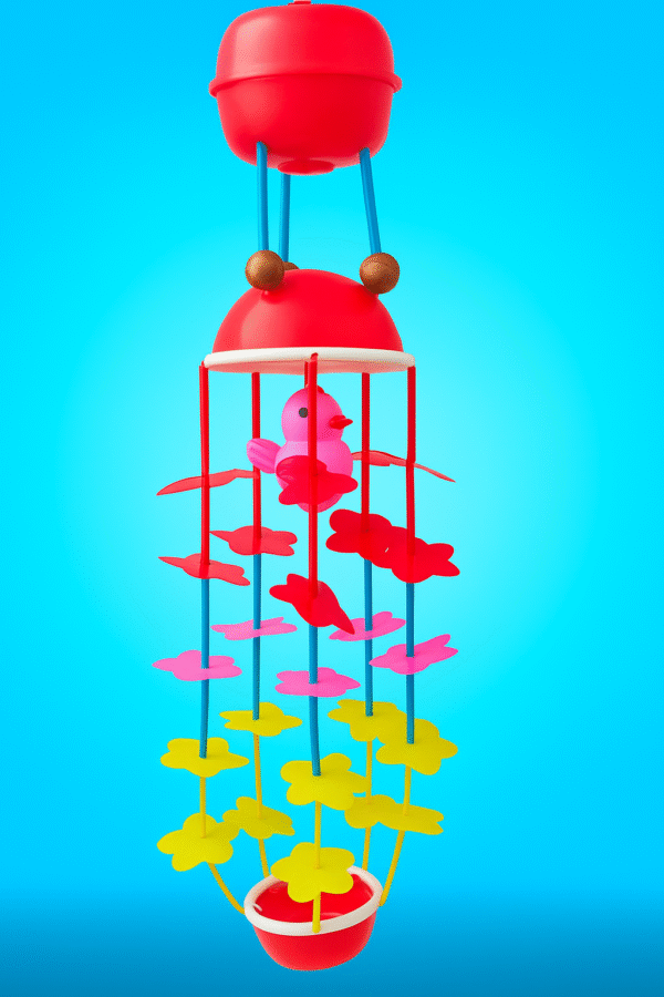 Colorful Baby Hanging Toy for kids, with Birds and Flower - Image 2